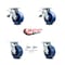 Service Caster 5 Inch Solid Polyurethane Caster Set with Roller Bearings 2 Brake 2 Swivel Lock SCC-TTL30S520-SPUR-2-BSL-2 - alternate 2